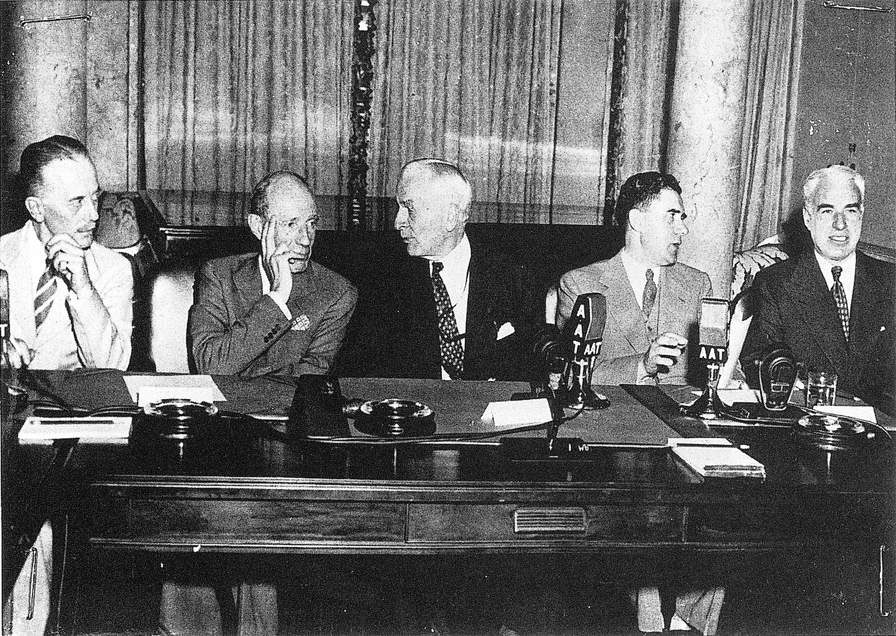 Delegation leaders at the opening session of the Dumbarton Oaks Conversations, 21 August 1944