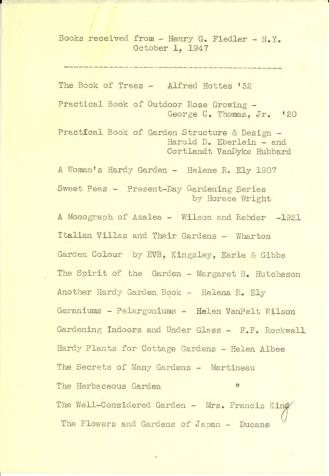 Books received 1947-1948