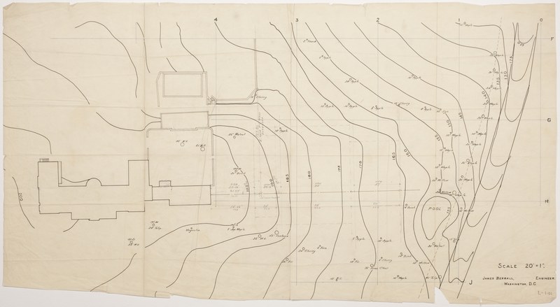Topographical survey of Dumbarton Oaks property, 1922-1937