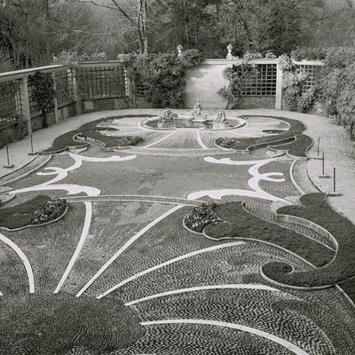 The Dumbarton Oaks Gardens in Vivid Black and White