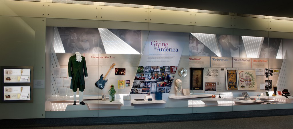 Giving in America exhibition at the Smithsonian National Museum of American History (NMAH). Photo courtesy of NMAH.