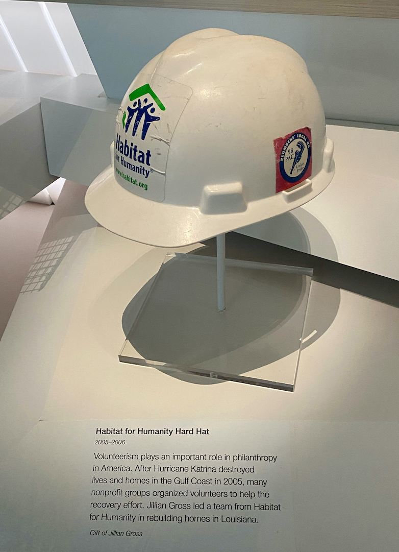 Hard hat from Giving in America. Photo by Lauren Toman.