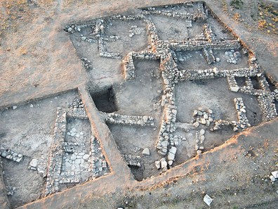 Fig. 1: Aerial view of Byzantine excavations on northern terrace.