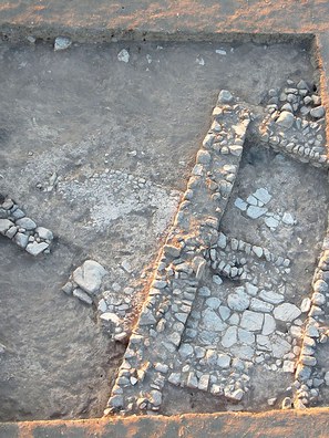 Fig. 2: Rooms with plastered and flagstone floors.