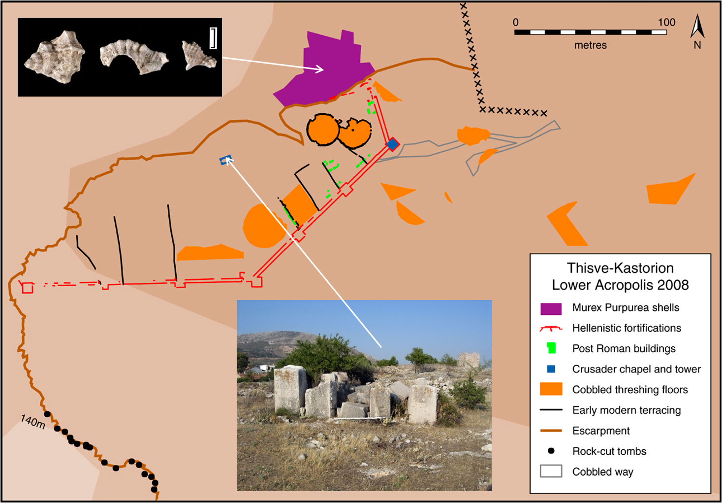 Fig. 5: Thisve/Kastorion, the Lower Acropolis (Dunn 2008–2009)