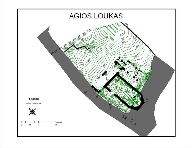 Fig. 6: Agios Loukas: Ground plan (all phases) after cleaning; one of ten laser-scanned monuments.
