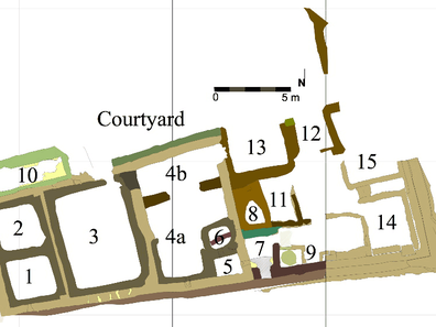 Fig. 2: Excavated areas added to last season’s map.