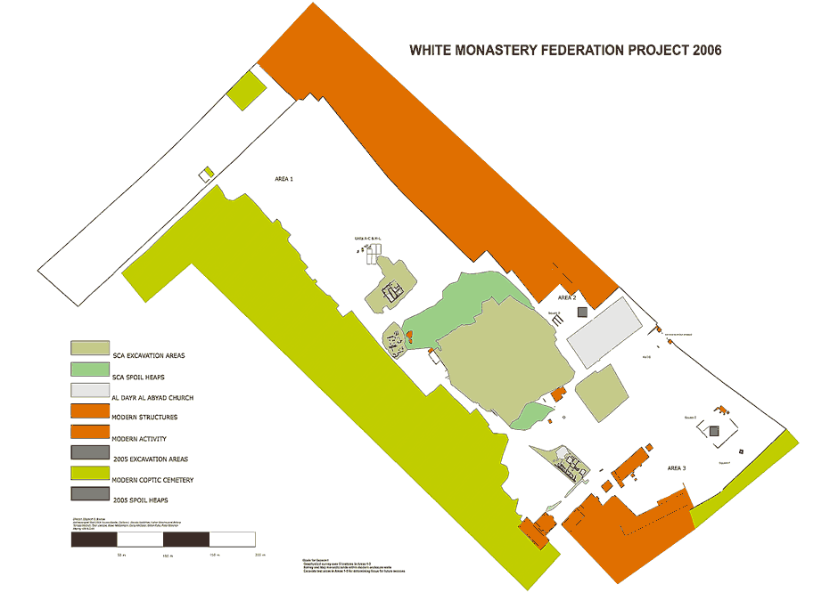 Fig. 1: Map of the White Monastery Site (Brooks Hedstrom 2006–2007)