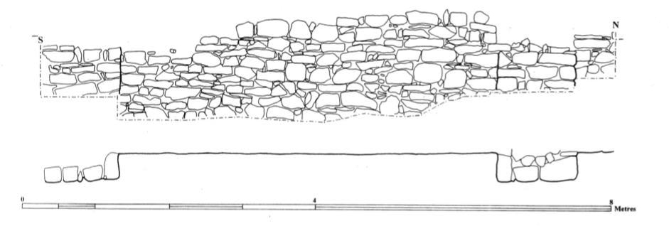 Fig. 20: Outer eastern face of the curtain wall (9005), area E.