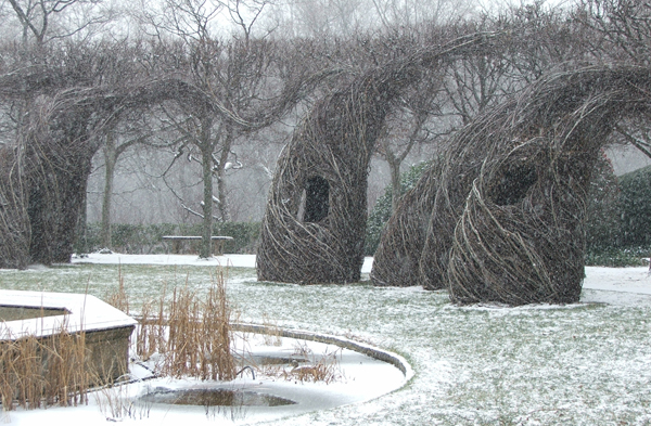 Patrick Dougherty's ''Easy Rider'' in winter 2011. Photo courtesy A. Tchikine.