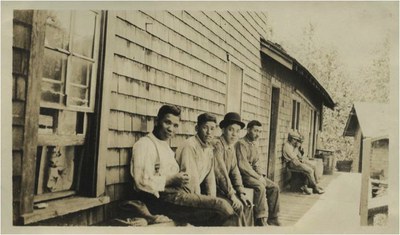 Lumber workers in Selleck, Washington, ca. 1920. Personal collection.