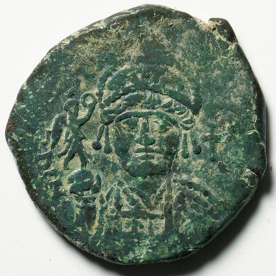 Justin II, Copper, Follis, Antioch, 566