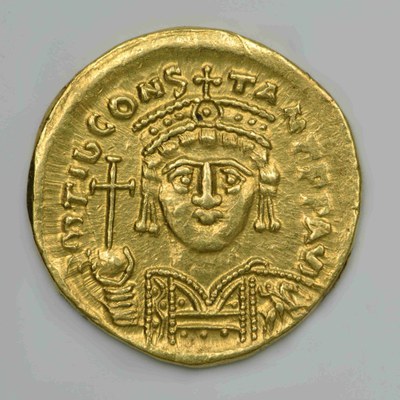 Tiberios II Constantine, Gold, Solidus, Carthage, 579/580