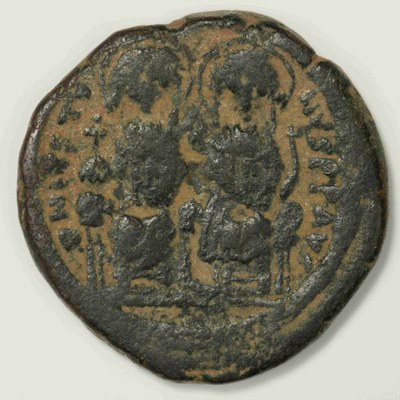 Justin II, Copper, Follis, Constantinople, 567/568