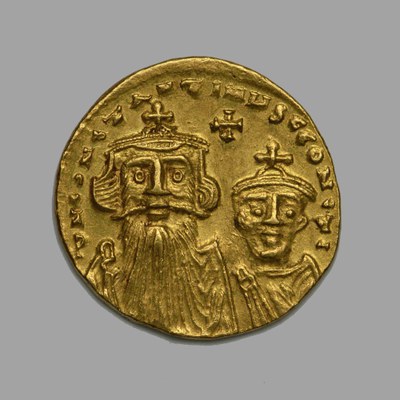 Constans II (Constantine), Gold, Solidus, Constantinople, 654-659