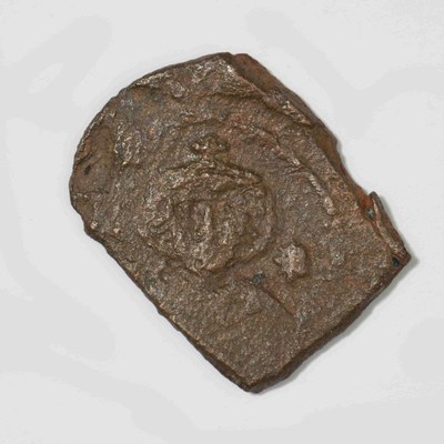 Justinian II, Copper, Half Follis, Constantinople, 690/691
