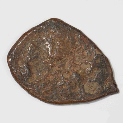 Leontios, Copper, Half Follis, Constantinople, 695-698