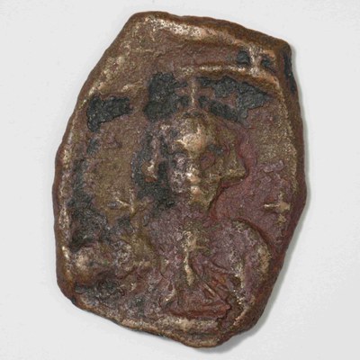 Justinian II, Copper, Half Follis, Constantinople, 692/693