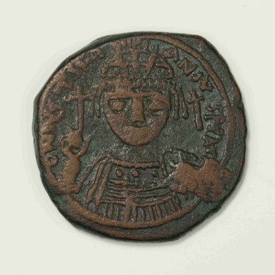 Justinian I, Copper, Follis, Kyzikos, 557/558