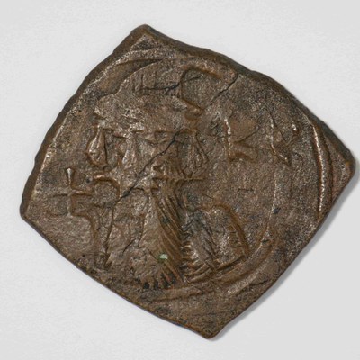 Constans II (Constantine), Copper, Half Follis, Constantinople, 659/660