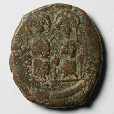 Justin II, Copper, Follis, Constantinople, 575/576
