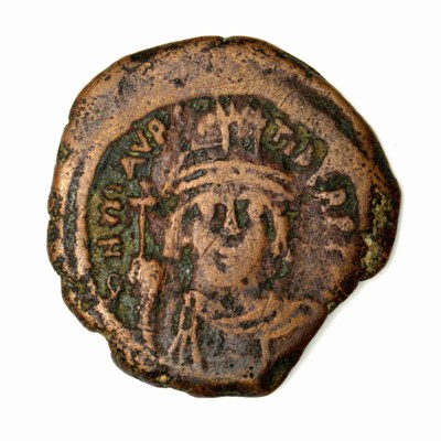 Maurice, Copper, Follis, Constantinople, 587/588