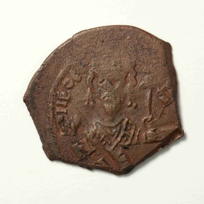 Phokas, Copper, Half Follis, Nikomedeia, 607/608