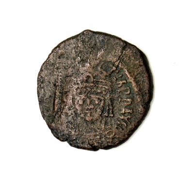 Maurice, Copper, Half Follis, Thessalonike, 595/596