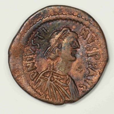 Justin I, Copper, Follis, Nikomedeia, 518-527