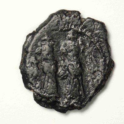 Herakleios, Copper, Half Follis, Constantinople, 626/627