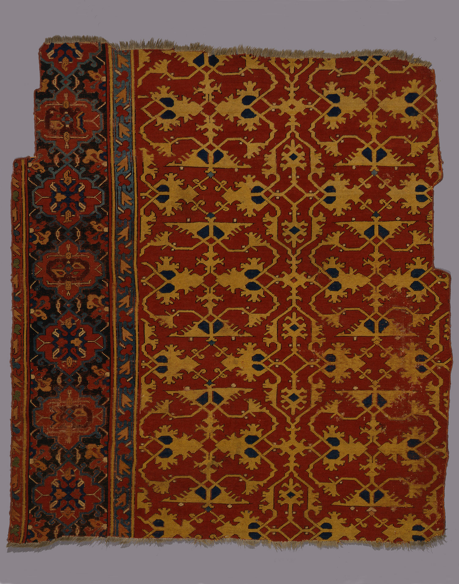 Fragment of a Lotto carpet. Photograph courtesy of the Textile Museum and the George Washington University Museum.