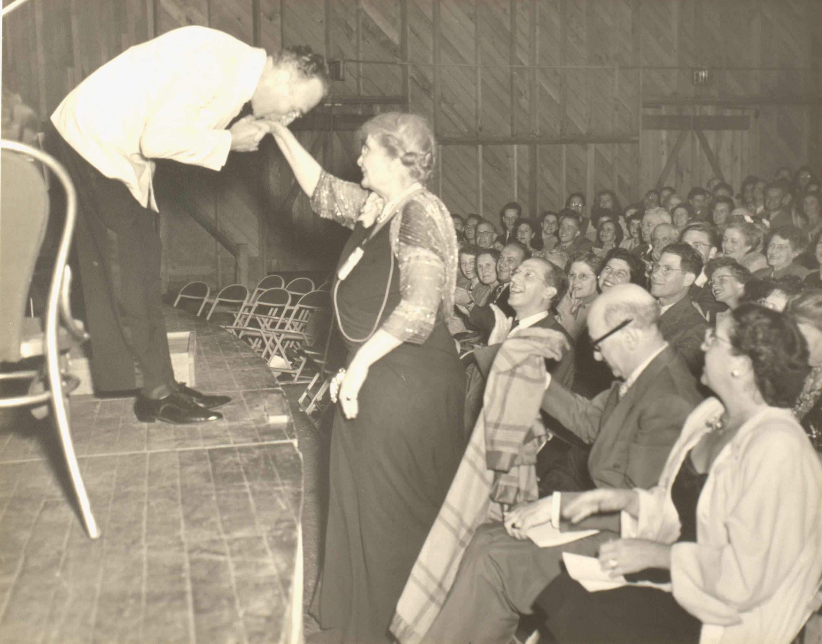Will Plouffe, Elizabeth Sprague Coolidge at Tanglewood 1946 (?). Coolidge Foundation Collection, Music Division, Library of Congress.