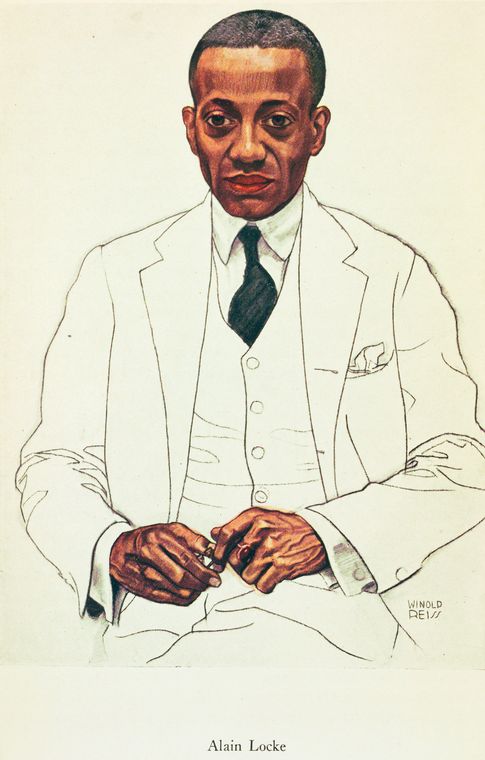 Winold Reiss, Portrait sketch of Alain Locke, from “The New Negro: An Interpretation,” 1925. Schomburg Center for Research in Black Culture, Manuscripts, Archives and Rare Books Division, The New York Public Library.