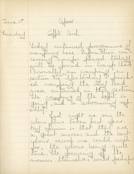 William John Gregory: Notebook Entry for June 1, 1937