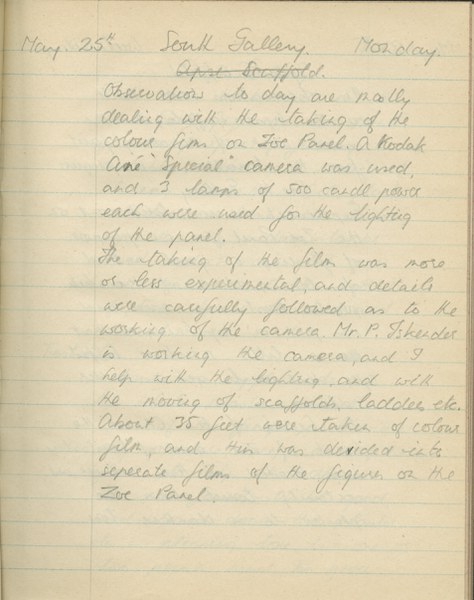 Richard A. Gregory: Notebook Entry for May 25, 1936