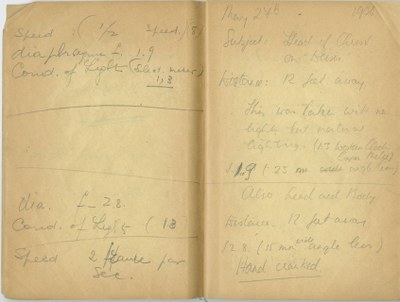 Richard A. Gregory: Notebook Entry for May 27, 1936