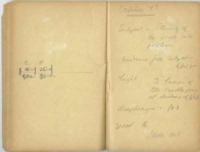 Richard A. Gregory: Notebook Entry for October 7, 1936
