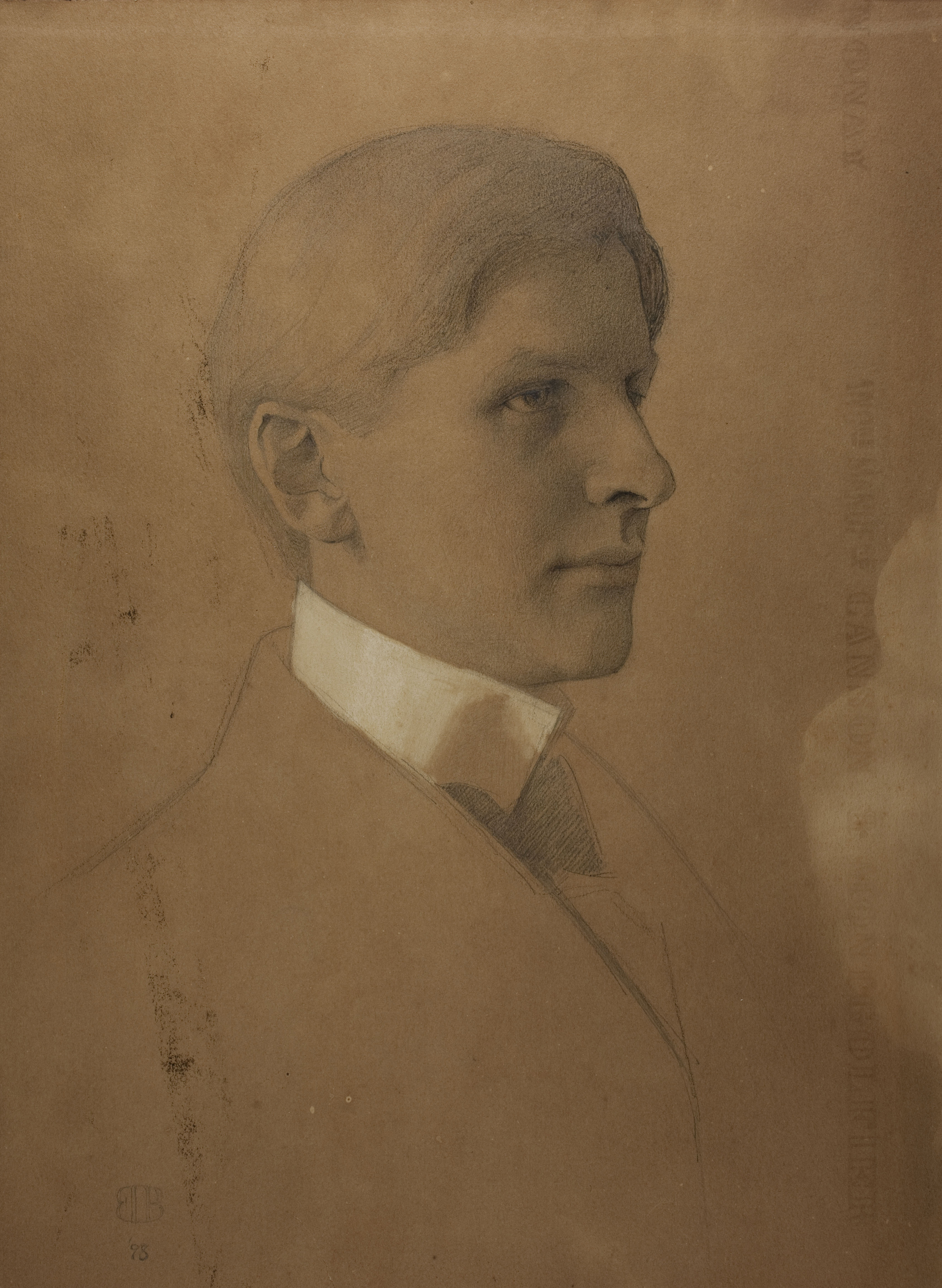 Drawing of a young Thomas Whittemore, ca. 1898