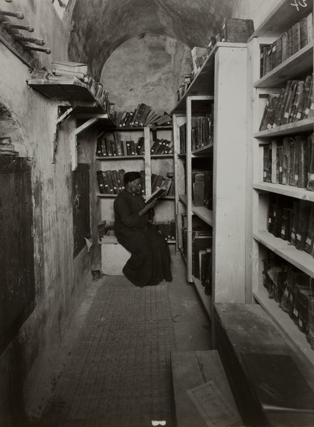 The Abbot in the library 