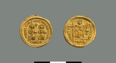 Solidus of Justin I and Justinian I (527)