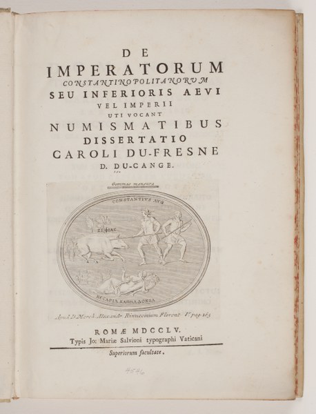 De imperatorum Constantinopolitanorum seu inferioris aevi, vel Imperii, uti vocant, numismatibus