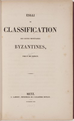 Essai de classification des suites monétaires byzantines
