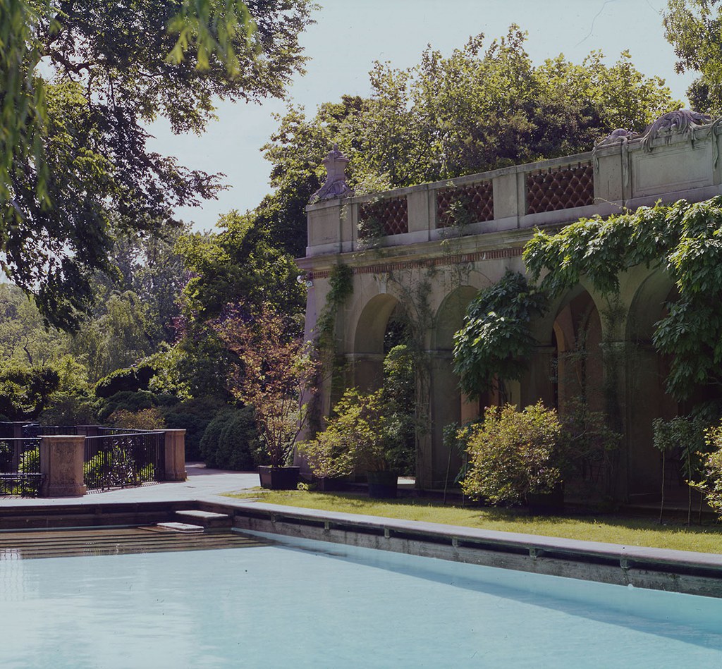 Swimming Pool and Loggia, facing Southeast (detail)