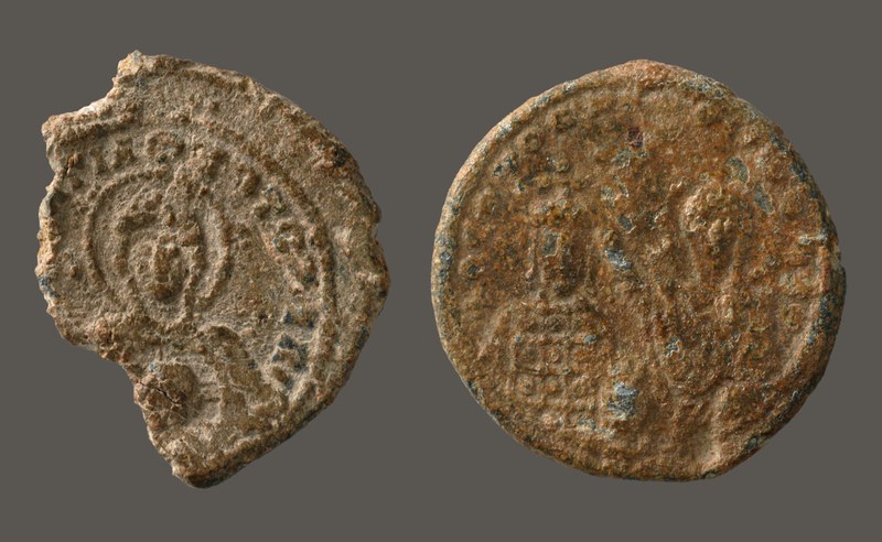 Tokens of Zoe, issued 914–19 (BZS.1958.106.530), and John I, issued 969–76 (BZS.1958.106.642)