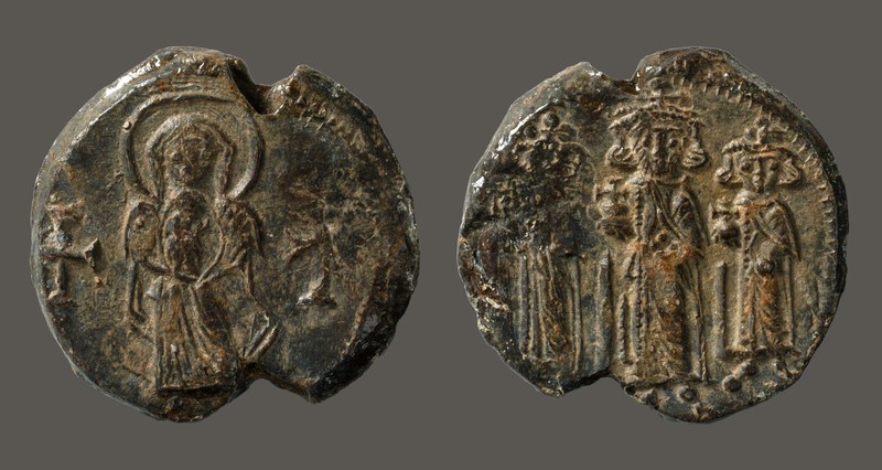 Constantine IV and his brothers Herakleios and Tiberios, issued 666–81 (BZS.1955.1.4269)