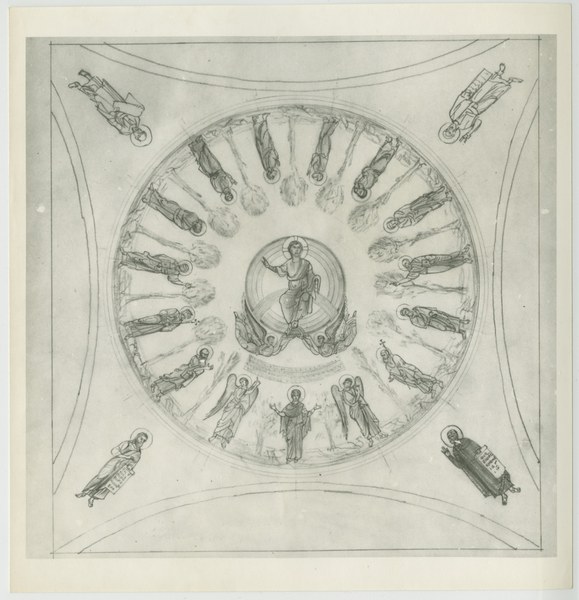 Southern dome with depiction of the Analepsis (sketch)