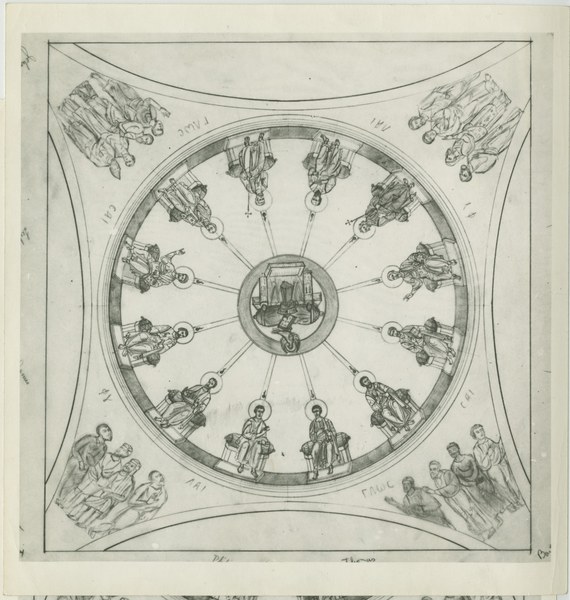 Western dome with depiction of the Pentecost