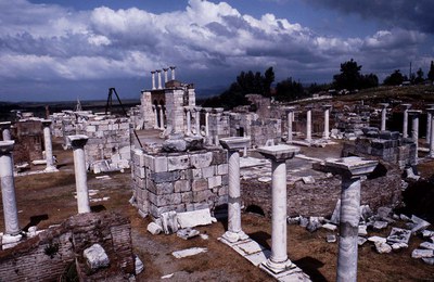 View of the archaeological remains of the church of St. John, Ephesus