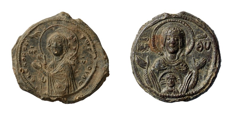 Two seals from the eleventh and twelfth centuries depicting the Mother of God