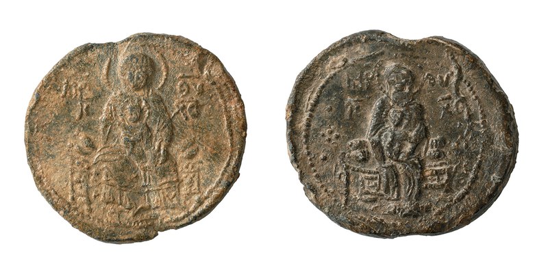 Two Late Byzantine seals depicting the Mother of God enthroned